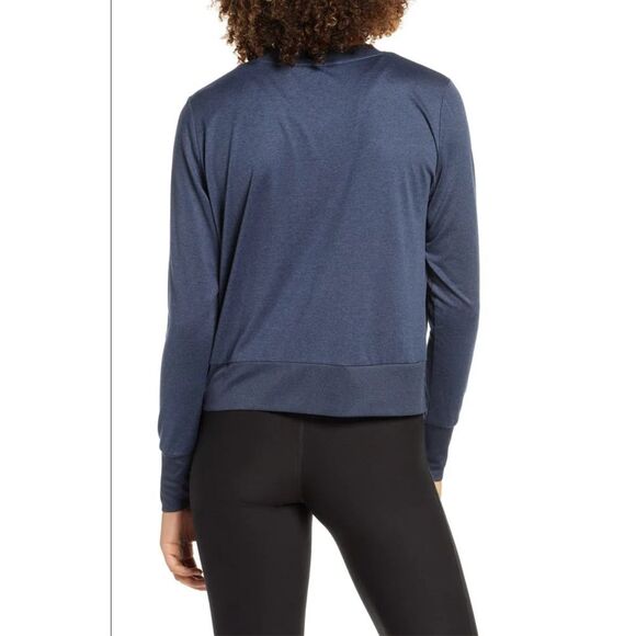 Women's Navy Long Sleeve Top - Picture 3 of 8